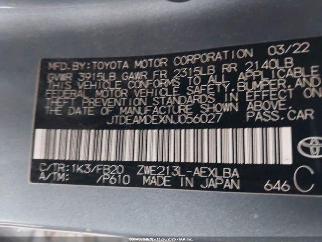 Toyota Corolla Hybrid Le Image 4