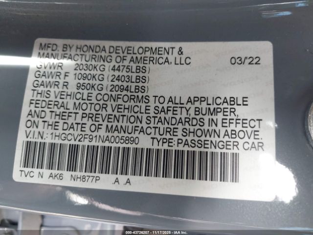 Honda Accord Touring Image 14