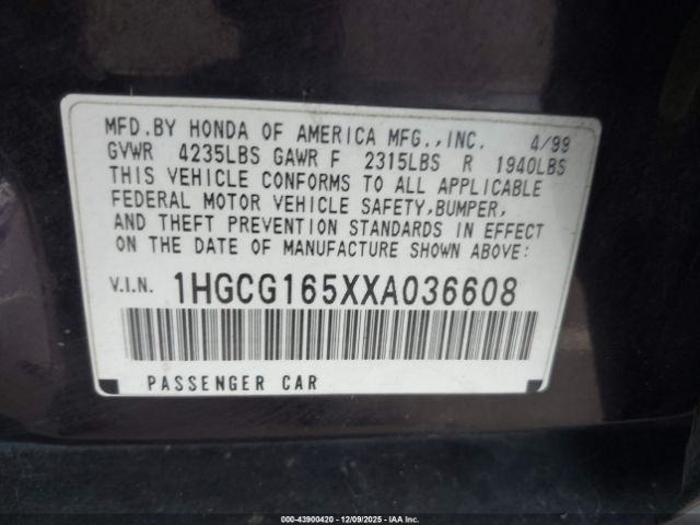 Honda Accord Ex V6 Image 13