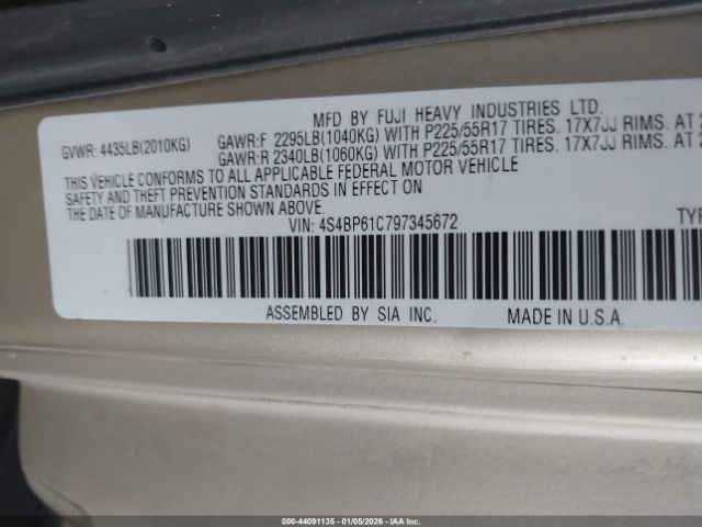 Subaru Outback 2.5i Image 2