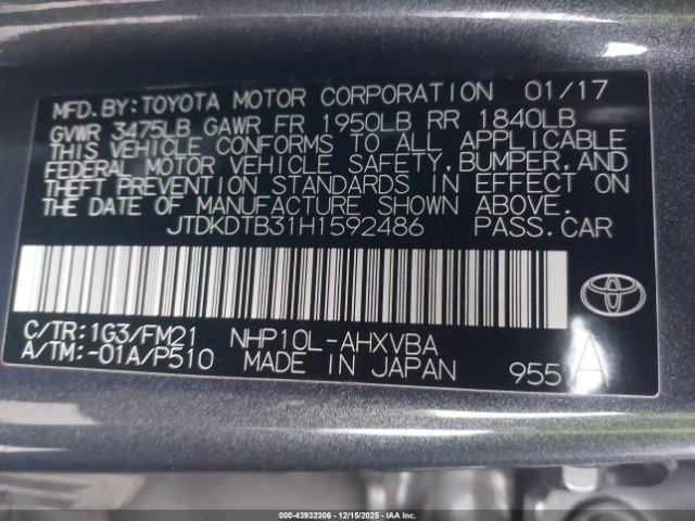 Toyota Prius c Two Image 14