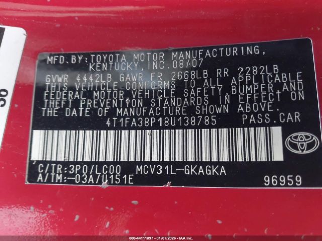 Toyota Camry Sle Image 10