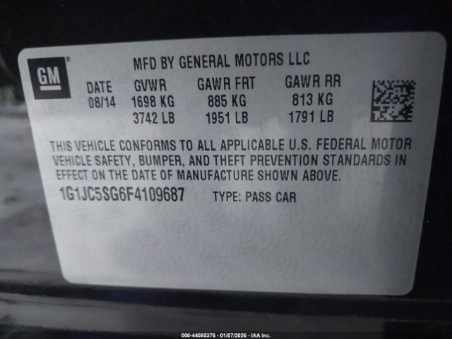 Chevrolet Sonic Lt Auto Image 9