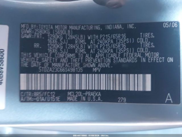 Toyota Sienna Le Image 11