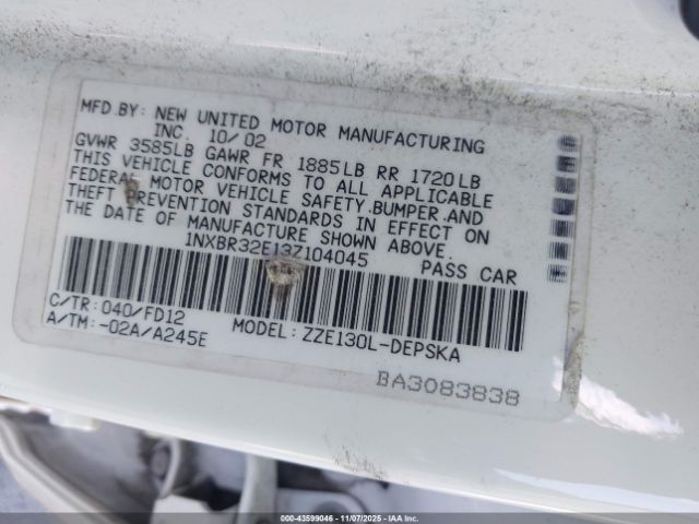 Toyota Corolla S Image 9