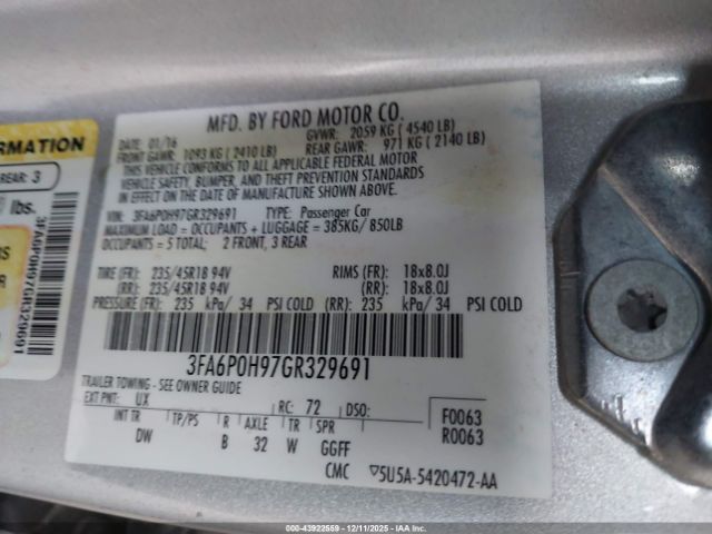 Ford Fusion Se Image 3