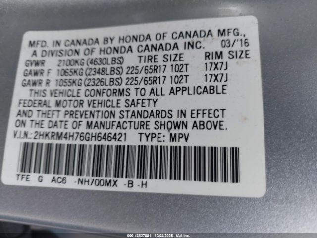 Honda CR-V Ex-l Image 7